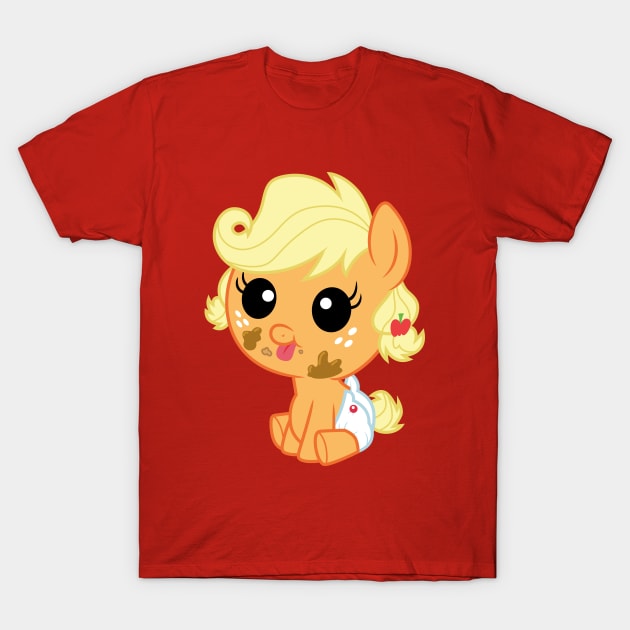 Messy Baby Applejack T-Shirt by CloudyGlow